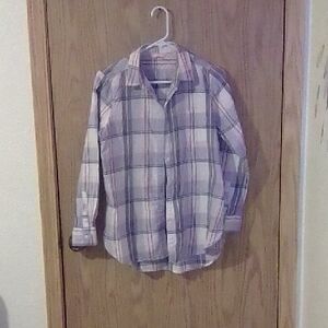 Joules Men's Blue and White Plaid Button Down Shirt